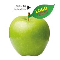 Apfel grün mit bedruckbarem Apfelblatt Bild 1