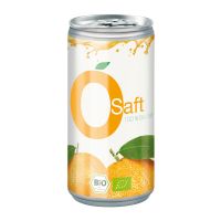 Bio Orangensaft in einer Werbe-Getränkedose mit Logodruck Bild 1