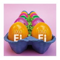 LogoEi 12er Pack in Eierverpackung mit Werbe-Etikett Bild 1