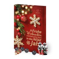 Organic Tisch-Adventskalender Lindt HELLO Mini Kugeln und 2 Lindt HELLO Santa mit Werbedruck Bild 1