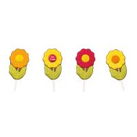 Schoko-Blumen-Lolli mit Schoko-Logodruck und Werbeanhänger Bild 2