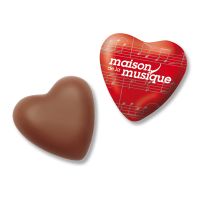 Schokoladenherz mit Logodruck Bild 2