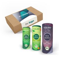 TeaBlob Geschenk-Set mit 3 Eco Pappdosen und Werbeanbringung Bild 1