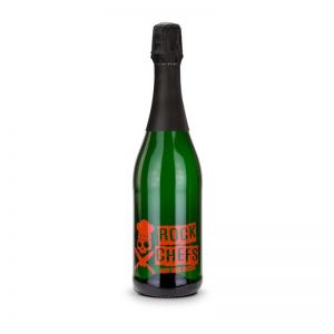 0,75 l Sekt Cuvée grüne Flasche mit Werbedruck