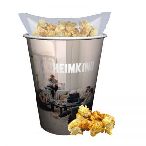 10 g Popcorn Karamell im Becher mit Werbedruck