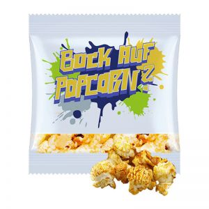 10 g Popcorn Karamell im Werbetütchen mit Logodruck