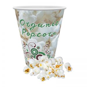 10 g salziges Bio Popcorn im Becher mit Werbedruck