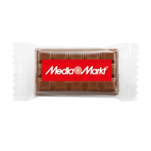 10 g Schokoladentäfelchen im Flowpack mit Werbedruck