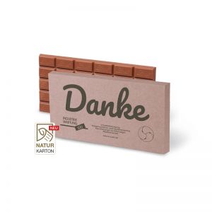 100 g Lindt Premium Schokoladentafel in Werbekartonage (Naturkarton)