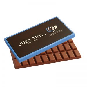 100g Schokolade im Karton