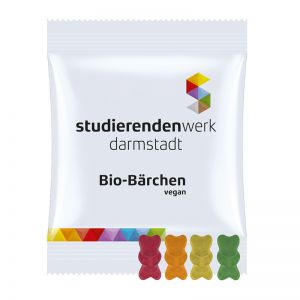 15 g Bio Gummibärchen ohne Gelantine im Werbetütchen mit Logodruck