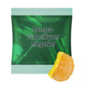15 g Zitrone und Orangen Bonbons im Tütchen mit Werbedruck