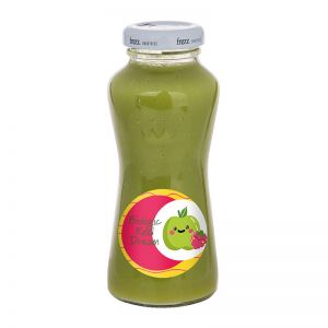 200 ml Smoothie Kiwi Spinat Gurke Limette mit Werbeetikett