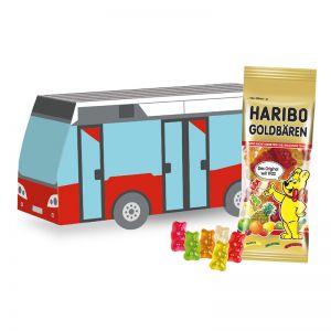3D Oster Bus HARIBO Goldbären mit Werbebedruckung