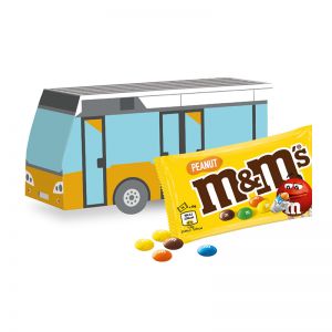 3D Oster Bus M&M´s mit Werbebedruckung