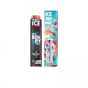 1er Shot Ice Blue Berry Mint mit Wodka in Werbekartonage mit Logodruck