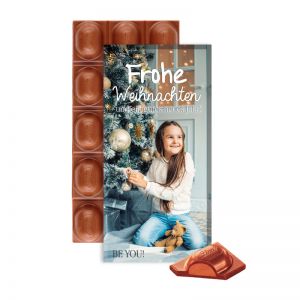 Lindt Weihnachtsschokolade in einer Werbekartonage mit Logodruck
