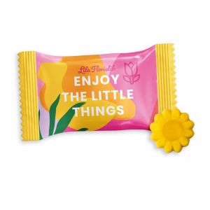 HARIBO Blumen im Werbeflowpack mit Logodruck