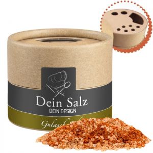 55 g Ukrainisches Gulasch-Schaschlik-Salz im biologisch abbaubaren Pappstreuer mit Werbeetikett