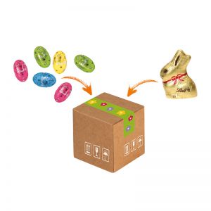 Mini-Cargo Lindt Ostern mit Werbeanbringung