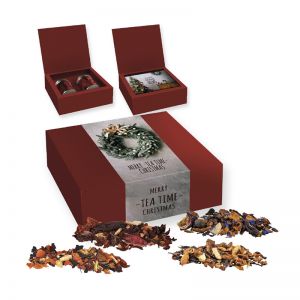 Premium Tee Geschenk-Set mit 2 Dual-Dosen und Werbeanbringung