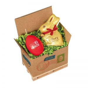 Lindt Cargo Box Ostern 3 mit Werbeanbringung