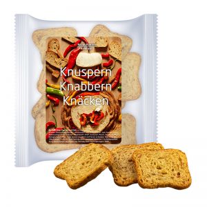 20 g Express Bio Brot Chips Paprika und Chili im Werbetütchen mit Werbeetikett