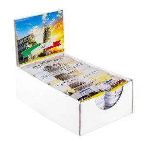 POS Midi Displaybox mit 32 Pfefferminzdosen und Werbeetikett