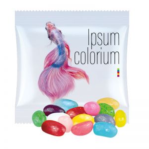 10 g Jelly Beans Sauer-Mix im Werbetütchen mit Werbedruck