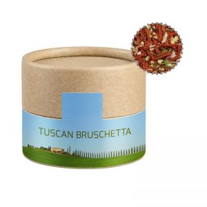 28 g Bio Gewürzmischung Toskanische Bruschetta in kompostierbarer Pappdose mit Werbeetikett