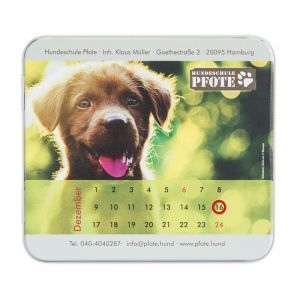Hunde Leckerli-Adventskalenderdose mit Werbedruck