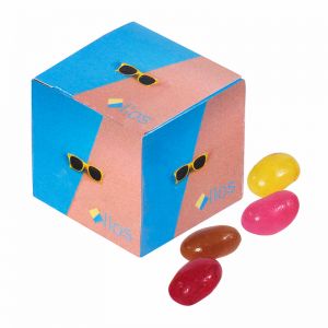 30 g Jelly Beans Factory in einer Werbebox mit Logodruck