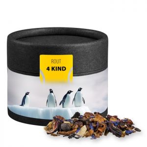 25 g Christkindl Tee in schwarzer, kompostierbarer Pappdose mit Werbeetikett