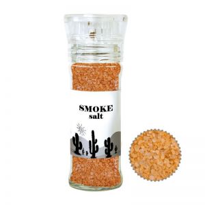 90 g Rauch-Salz in Gewürzmühle mit Werbeetikett