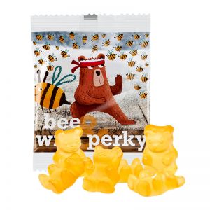 20 g Honig-Bärchen im Werbetütchen mit Logodruck