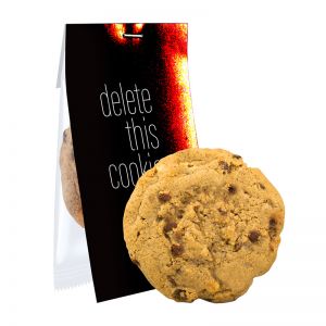 25 g Bio-Cookie Vollmilchschoko-Haselnuss im Flowpack mit Werbereiter