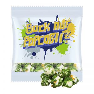 25 g Popcorn Grüner-Apfel im Werbetütchen mit Logodruck
