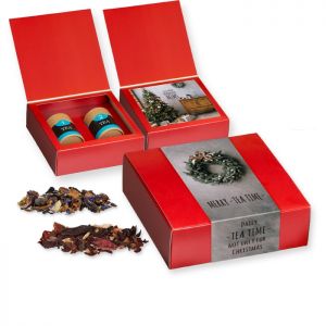 Premium Tee Geschenk-Set mit 2 kompostierbaren Pappdosen