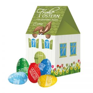3D Oster Haus Tony´s Chocolonely mit Werbebedruckung