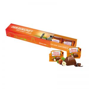 Ferrero Küsschen in der Schiebe-Verpackung mit Werbedruck