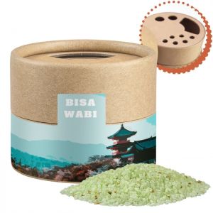 50 g Japanisches Wasabisalz im biologisch abbaubaren Pappstreuer mit Werbeetiket