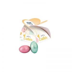 Rettergut Schoko-Osterei in der Werbebox mit Logodruck
