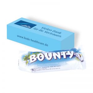 Bounty Mini in Werbekartonage mit Logodruck
