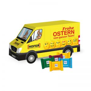3D Oster Transporter Ritter SPORT mit Werbebedruckung