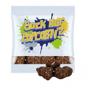 25 g Popcorn Milchschokolade im Werbetütchen mit Logodruck