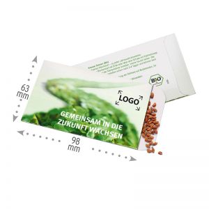 5 g Samentütchen Bio-Kresse mit Werbedruck