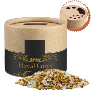 50 g Royal Curry im biologisch abbaubaren Pappstreuer mit Werbeetikett