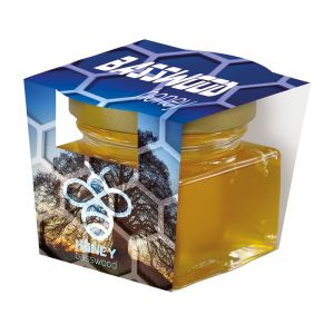 40 ml Bio Lindenhonig im Glas mit Werbeschuber und Logodruck