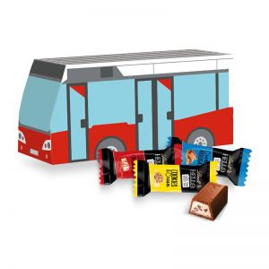 3D Oster Bus Lindt HELLO Mini Sticks mit Werbebedruckung