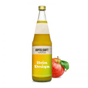 0,7l Apfelsaft trüb in Glasflasche mit Werbeetikett